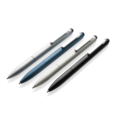 Logo trade corporate gifts picture of: Kymi RCS certified recycled aluminium pen with stylus