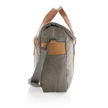 Logo trade advertising products image of: Canvas laptop bag PVC free