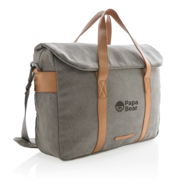 Logo trade promotional giveaways image of: Canvas laptop bag PVC free