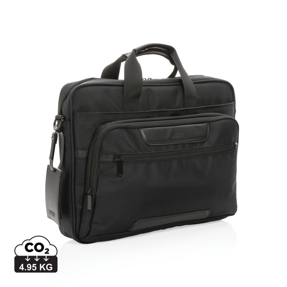 Logo trade advertising product photo of: Swiss Peak AWARE™ RPET Voyager 15.6" laptop bag
