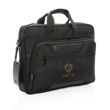 Logotrade promotional item picture of: Swiss Peak AWARE™ RPET Voyager 15.6" laptop bag
