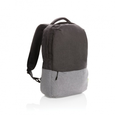 Logotrade promotional gift image of: Duo colour RPET 15.6" RFID laptop backpack PVC free