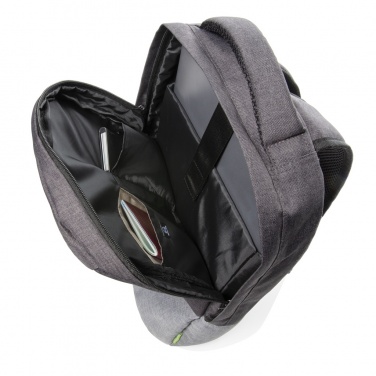 Logo trade promotional merchandise image of: Duo colour RPET 15.6" RFID laptop backpack PVC free