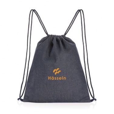 Logo trade promotional merchandise photo of: Impact AWARE™ recycled denim drawstring backpack