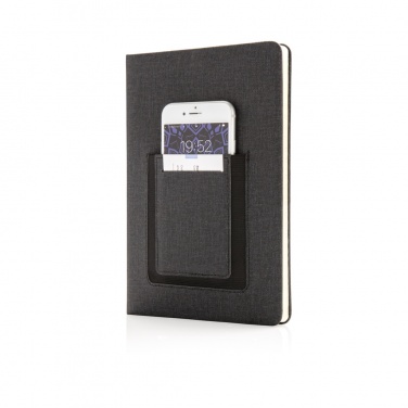 Logotrade corporate gift picture of: Deluxe A5 Notebook with phone pocket