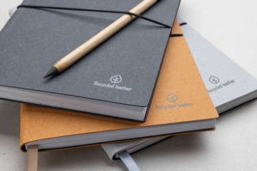 Logotrade promotional gift image of: A5 recycled leather notebook