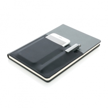 Logo trade promotional gifts image of: A5 Deluxe notebook with smart pockets