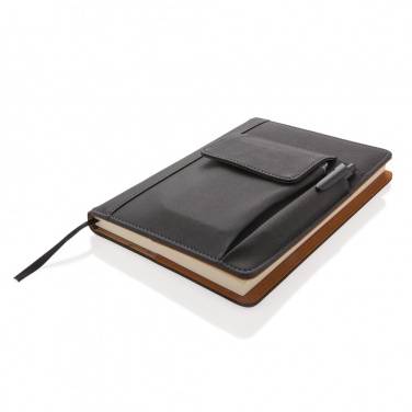 Logo trade promotional items picture of: Notebook with phone pocket
