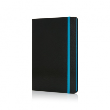 Logo trade advertising products picture of: Deluxe hardcover A5 notebook with coloured side