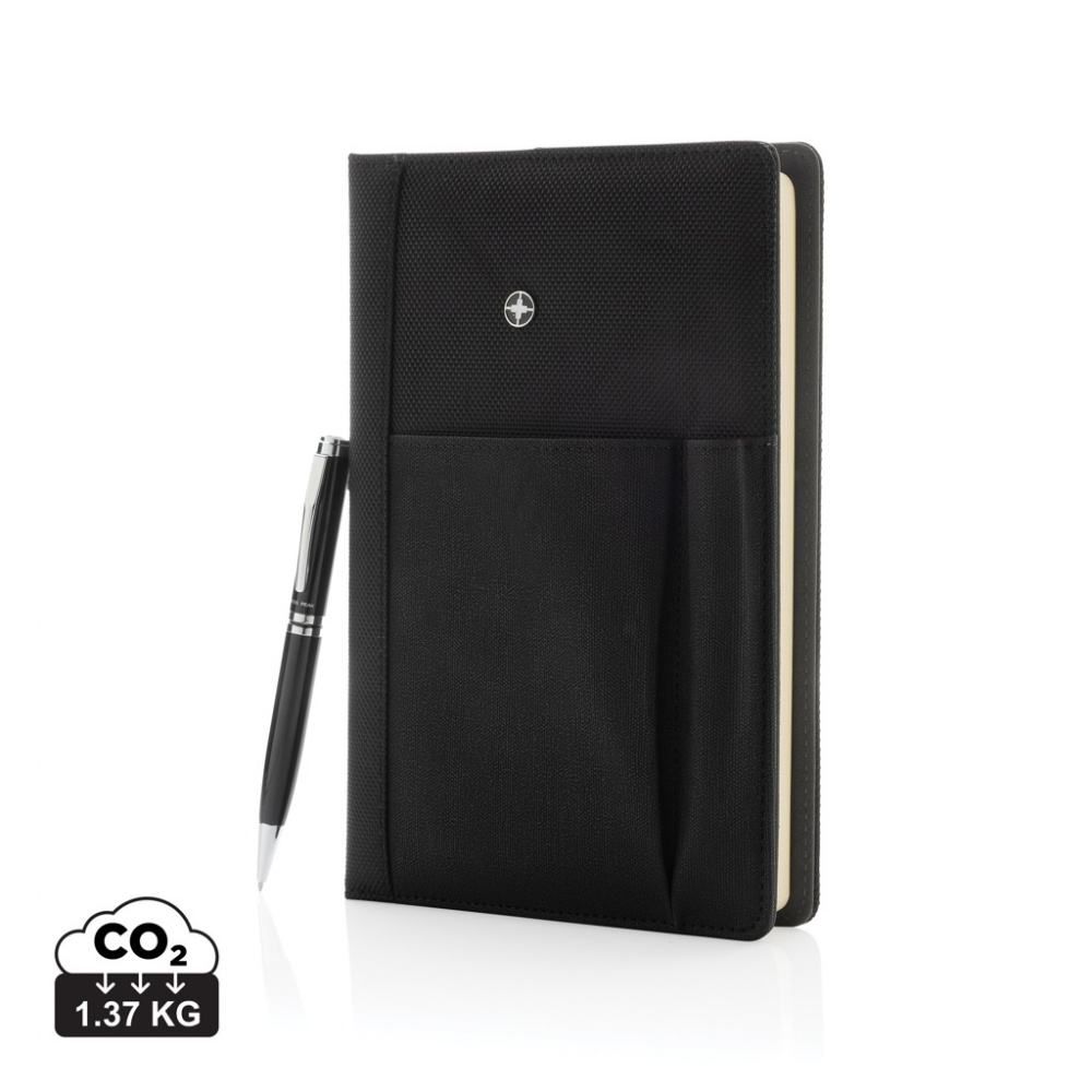 Logotrade business gift image of: Refillable notebook and pen set