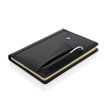 Logo trade promotional giveaways image of: Refillable notebook and pen set