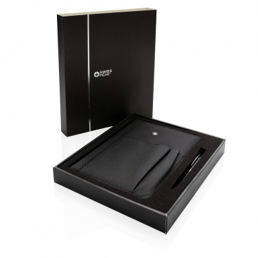 Logo trade promotional products image of: Refillable notebook and pen set