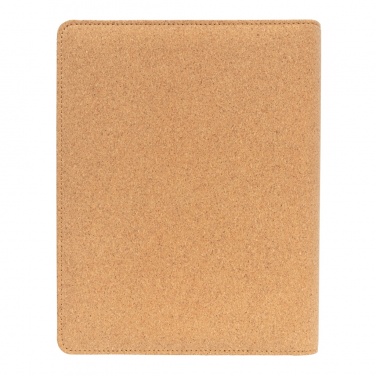 Logo trade promotional giveaways picture of: Deluxe cork portfolio A5 with pen
