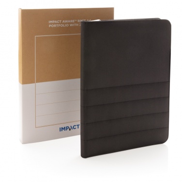 Logo trade promotional giveaway photo of: Impact AWARE™ RPET A4 portfolio with zipper