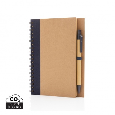 Logotrade promotional merchandise picture of: Kraft spiral notebook with pen
