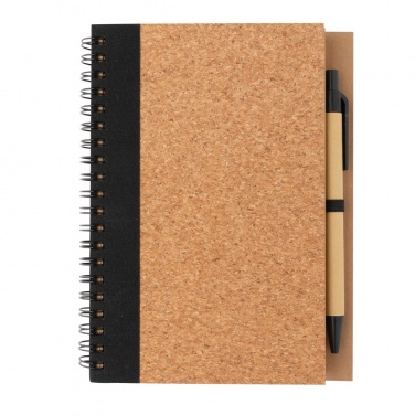 Logotrade advertising product image of: Cork spiral notebook with pen
