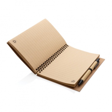 Logo trade promotional giveaway photo of: Cork spiral notebook with pen