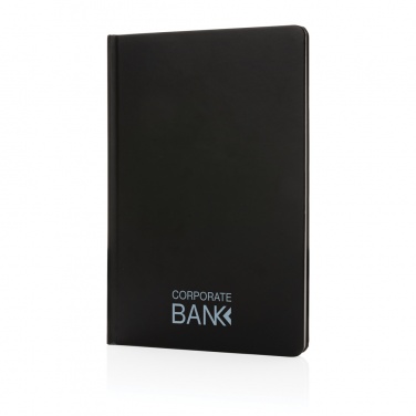 Logo trade promotional giveaways picture of: A5 Impact stone paper hardcover notebook