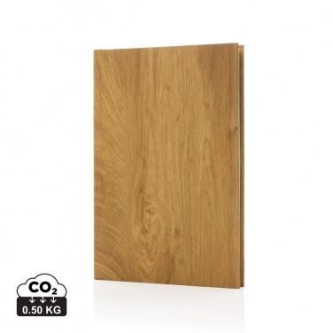 Logotrade promotional item image of: Kavana wood print A5 notebook