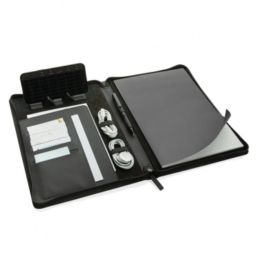 Logotrade promotional item picture of: Swiss Peak Heritage RCS rPU A4 portfolio with zipper