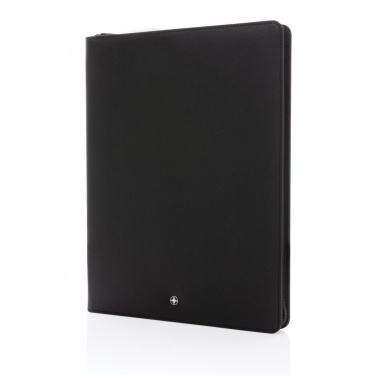 Logo trade promotional merchandise picture of: Swiss Peak Heritage RCS rPU A4 portfolio with zipper
