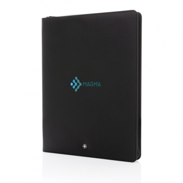 Logotrade promotional merchandise picture of: Swiss Peak Heritage RCS rPU A4 portfolio with zipper