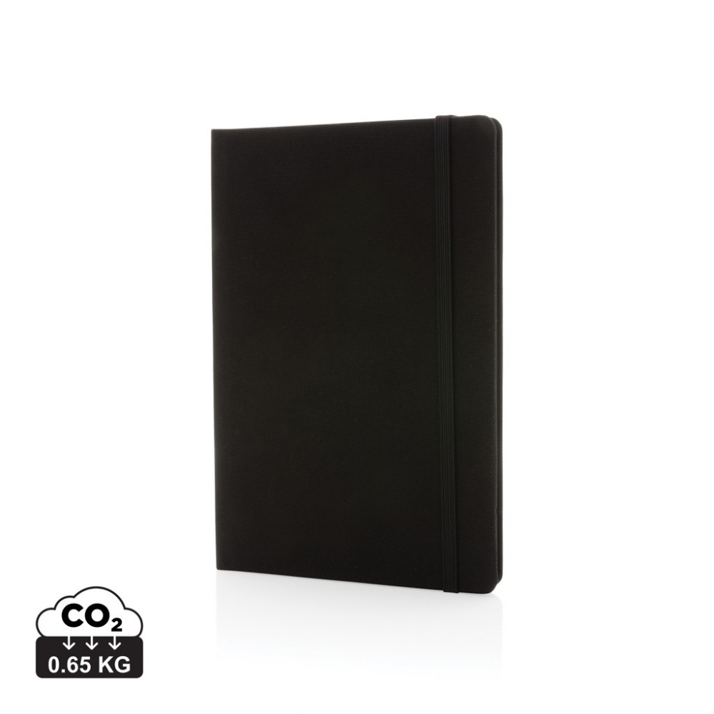 Logo trade corporate gifts image of: GRS certified RPET A5 notebook