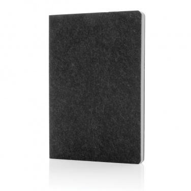 Logo trade promotional item photo of: Phrase GRS certified recycled felt A5 notebook