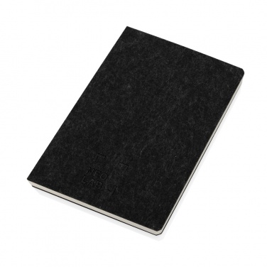 Logo trade business gift photo of: Phrase GRS certified recycled felt A5 notebook