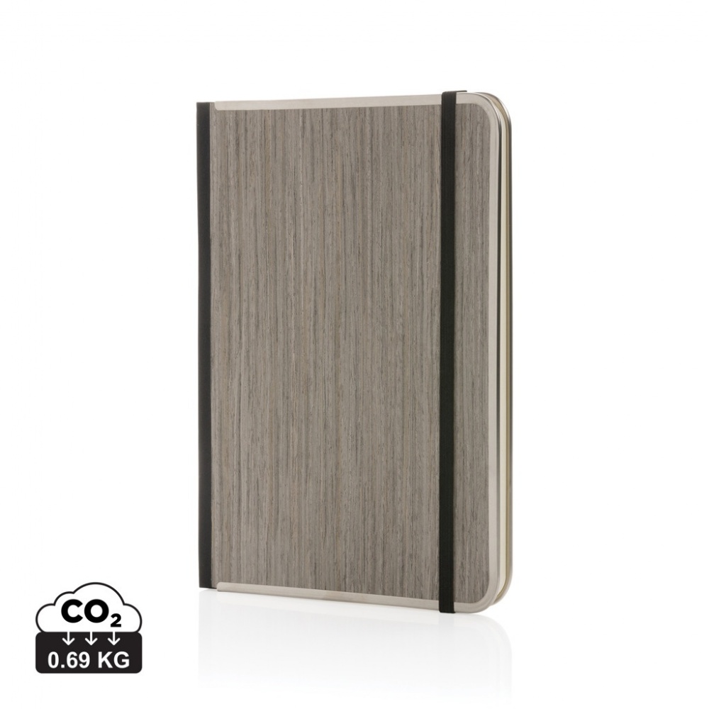Logo trade corporate gifts picture of: Treeline A5 wooden cover deluxe notebook