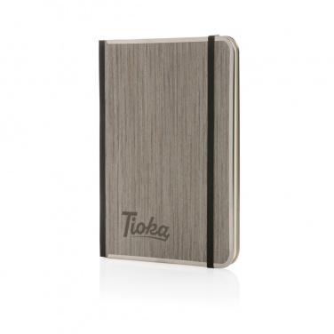 Logo trade promotional gifts picture of: Treeline A5 wooden cover deluxe notebook