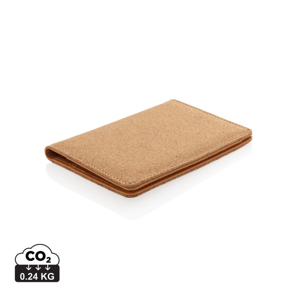 Logo trade corporate gifts image of: Cork secure RFID passport cover