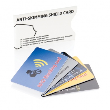 Logo trade promotional merchandise picture of: Anti-skimming RFID shield card with active jamming chip