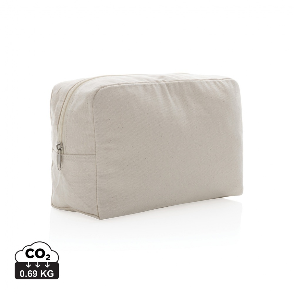 Logotrade promotional product picture of: Impact Aware™ 285 gsm rcanvas toiletry bag undyed