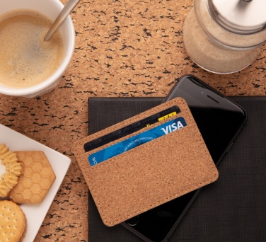 Logotrade business gift image of: Cork secure RFID slim wallet