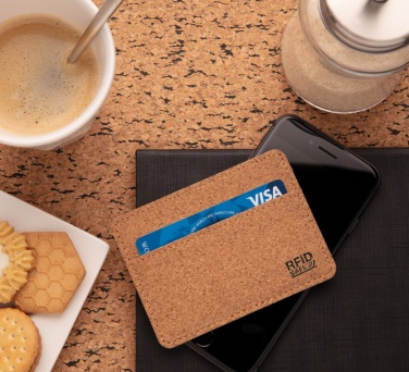 Logotrade corporate gift picture of: Cork secure RFID slim wallet