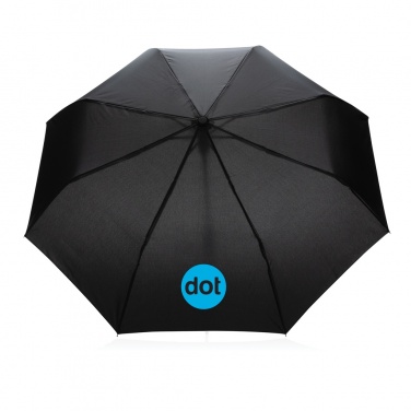 Logo trade business gifts image of: 21" Impact AWARE™ RPET 190T mini auto open umbrella