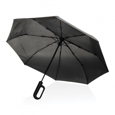 Logo trade promotional item photo of: Yara 21" AWARE™ RPET solid colour umbrella with carabiner