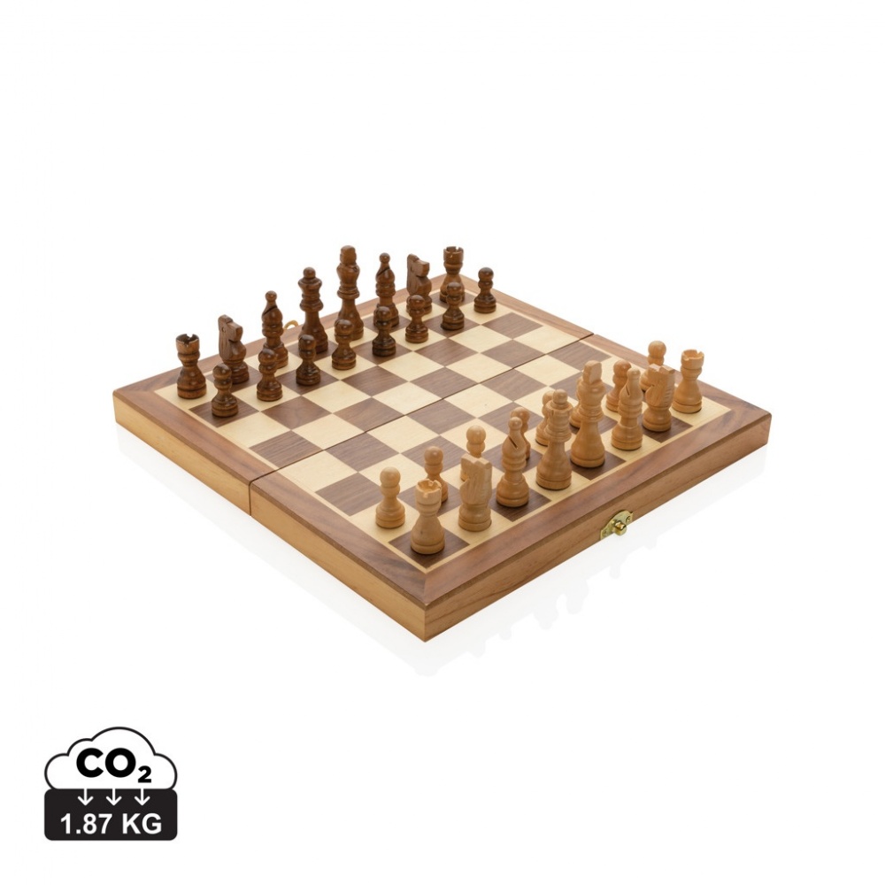 Logotrade business gifts photo of: Luxury wooden foldable chess set