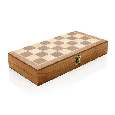 Logo trade promotional giveaways picture of: Luxury wooden foldable chess set
