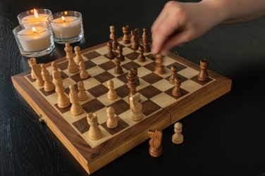 Logotrade promotional merchandise picture of: Luxury wooden foldable chess set