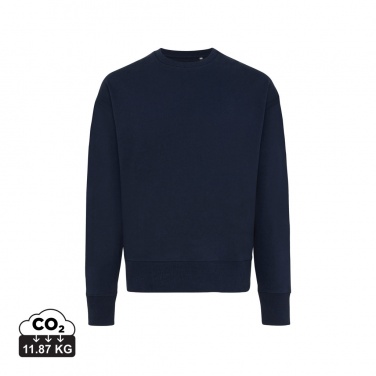 Logo trade advertising product photo of: Iqoniq Kruger relaxed recycled cotton crew neck