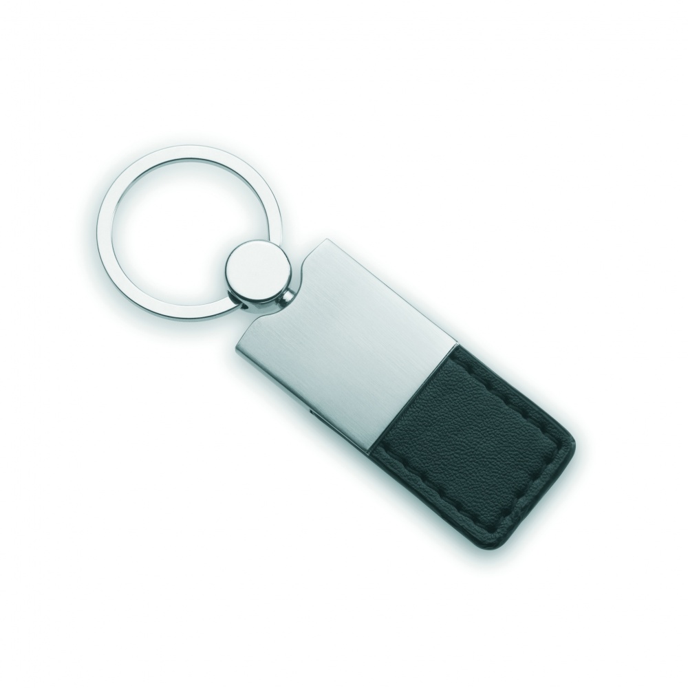 Logo trade promotional giveaway photo of: PU and metal key ring Helsinki
