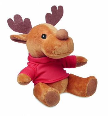 Logo trade promotional item photo of: Plush reindeer with hoodie