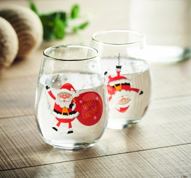 Logo trade promotional products image of: Set of 2 Christmas glasses