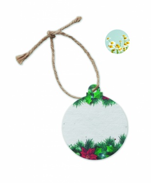 Logo trade promotional merchandise picture of: Seed paper Xmas ornament
