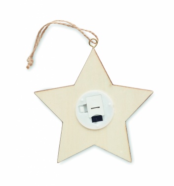 Logo trade promotional merchandise photo of: MDF star with light