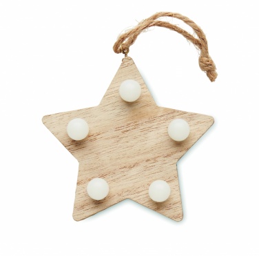 Logo trade promotional giveaway photo of: Wooden weed star with lights
