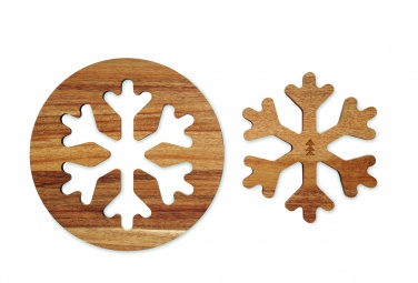 Logotrade promotional giveaways photo of: Acacia wooden pot holders set