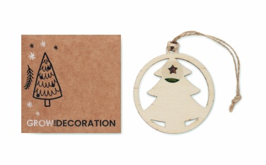 Logo trade promotional giveaway photo of: Wooden tree shape hanger